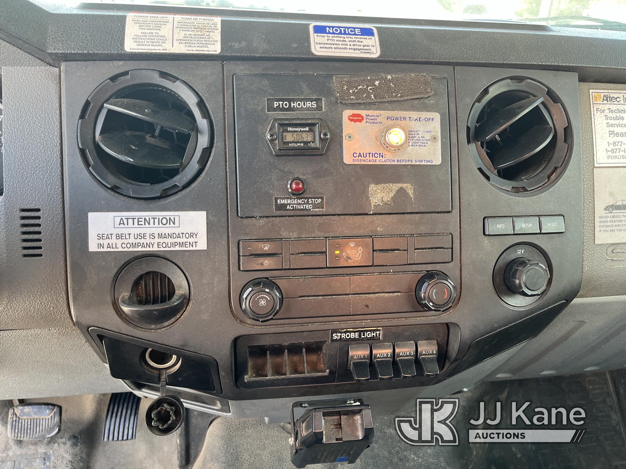 (Chester, VA) Altec LR756, Over-Center Bucket Truck mounted behind cab on 2013 Ford F750 Chipper Dum