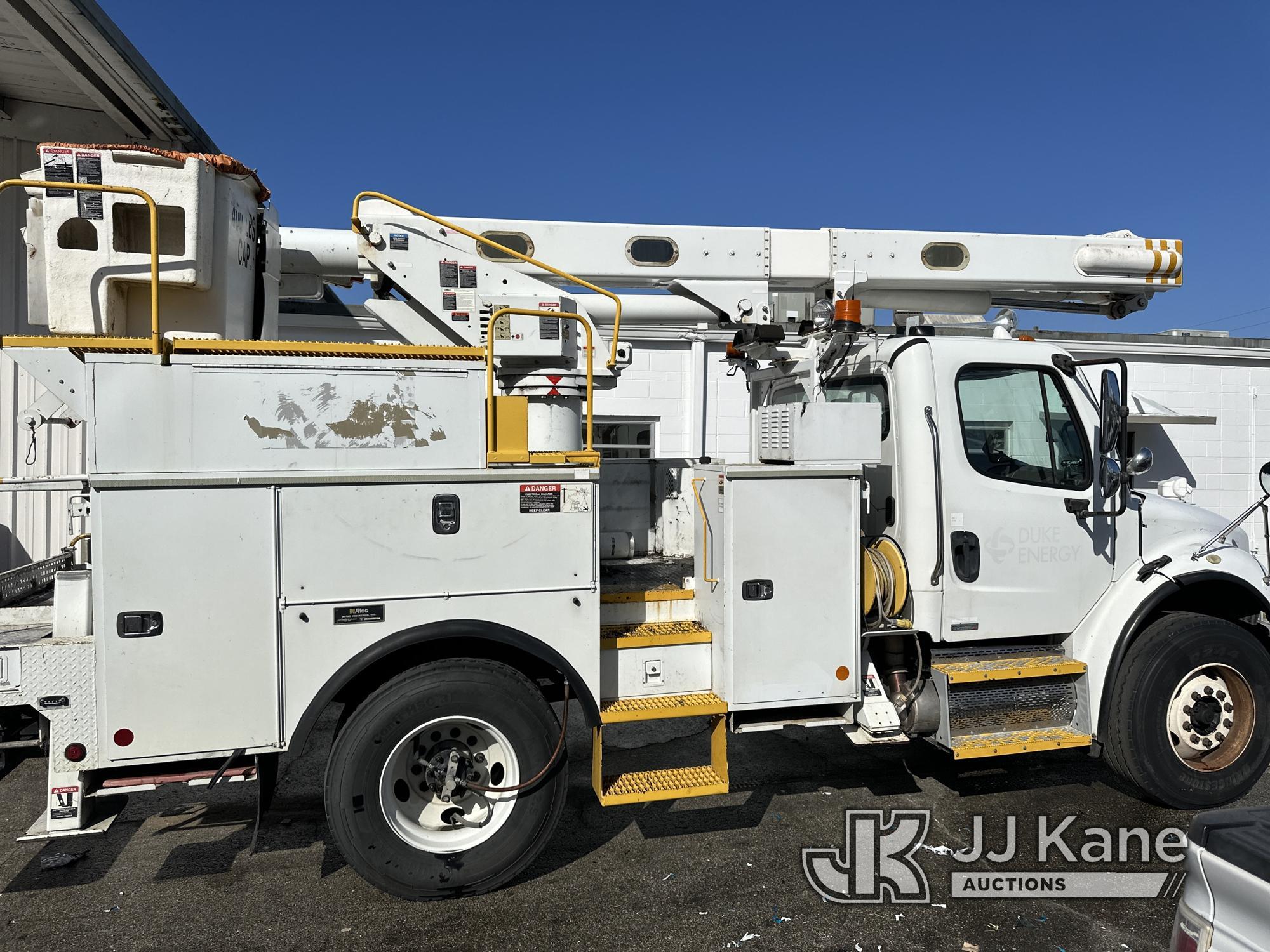 (Ocala, FL) Altec L42-MH, Over-Center Material Handling Bucket center mounted on 2010 Freightliner M