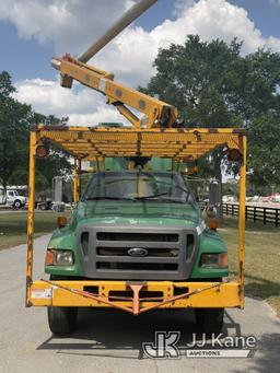 (Ocala, FL) Altec LRV56, Over-Center Bucket Truck mounted behind cab on 2004 Ford F750 Chipper Dump