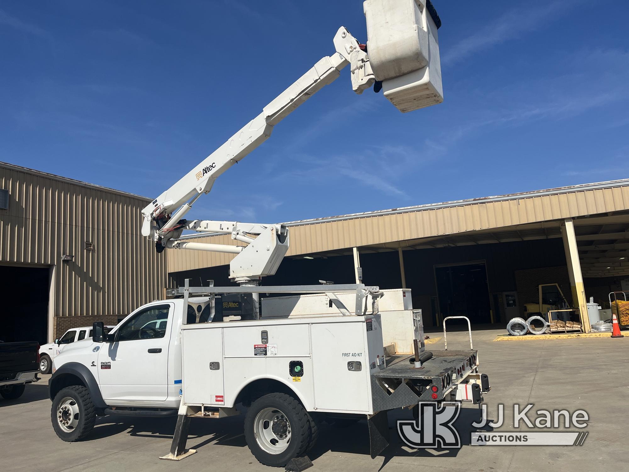 (Jefferson, GA) Altec AT37G, Articulating & Telescopic Bucket Truck mounted behind cab on 2012 Dodge