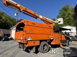 (Hanover, WV) Altec LR756, Over-Center Bucket Truck mounted behind cab on 2013 Ford F750 Chipper Dum