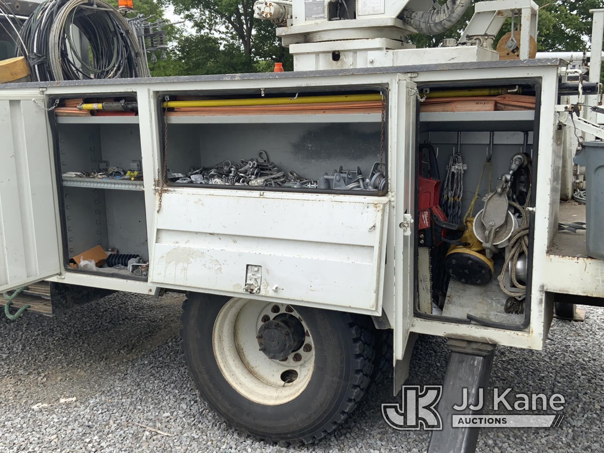 (New Tazewell, TN) Terex/Telelect Hi-Ranger HRX-55, Material Handling Bucket Truck rear mounted on 2