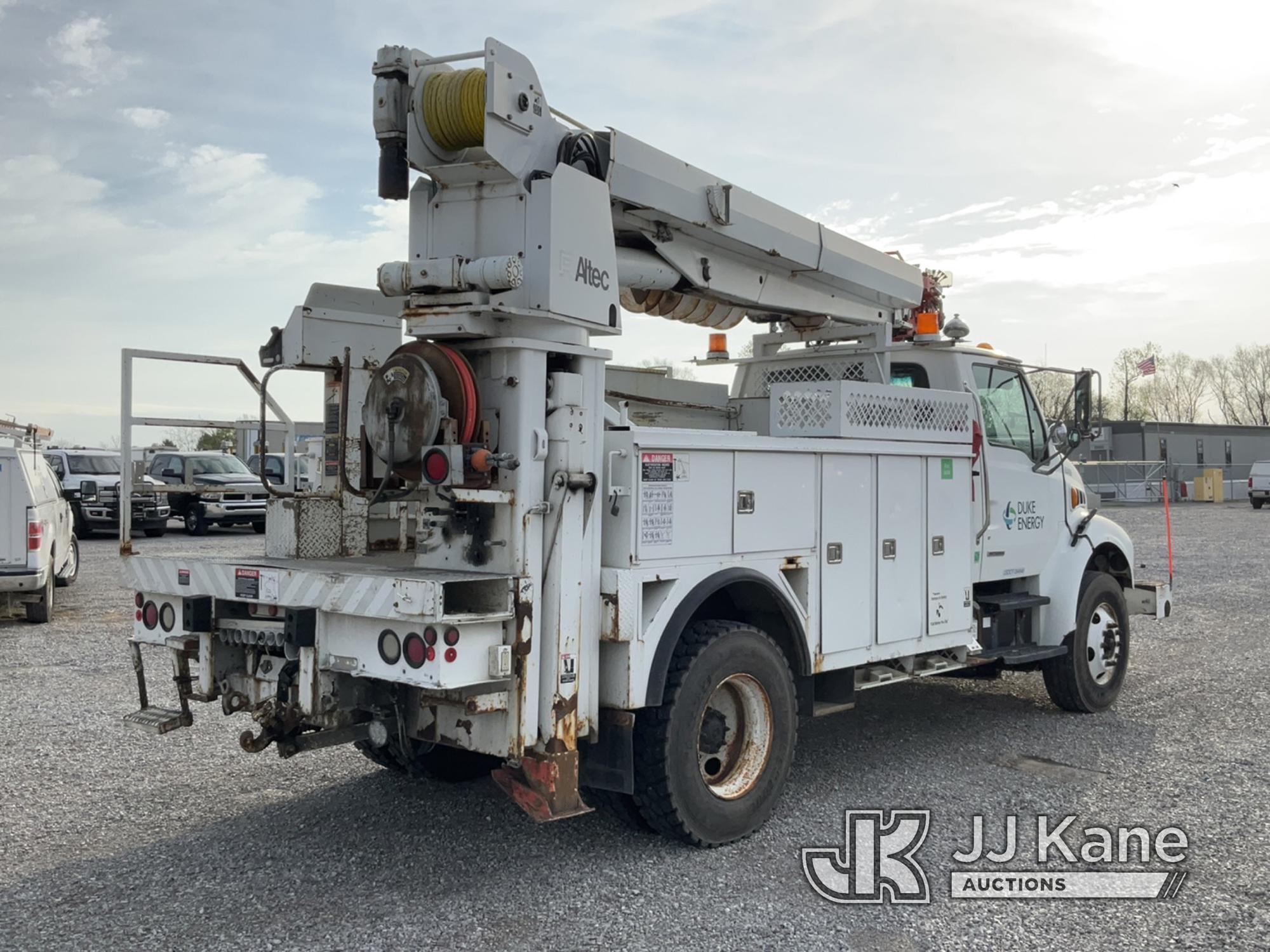 (Verona, KY) Altec D947TC, Digger Derrick corner mounted on 2003 Sterling M8500 Utility Truck, (Duke