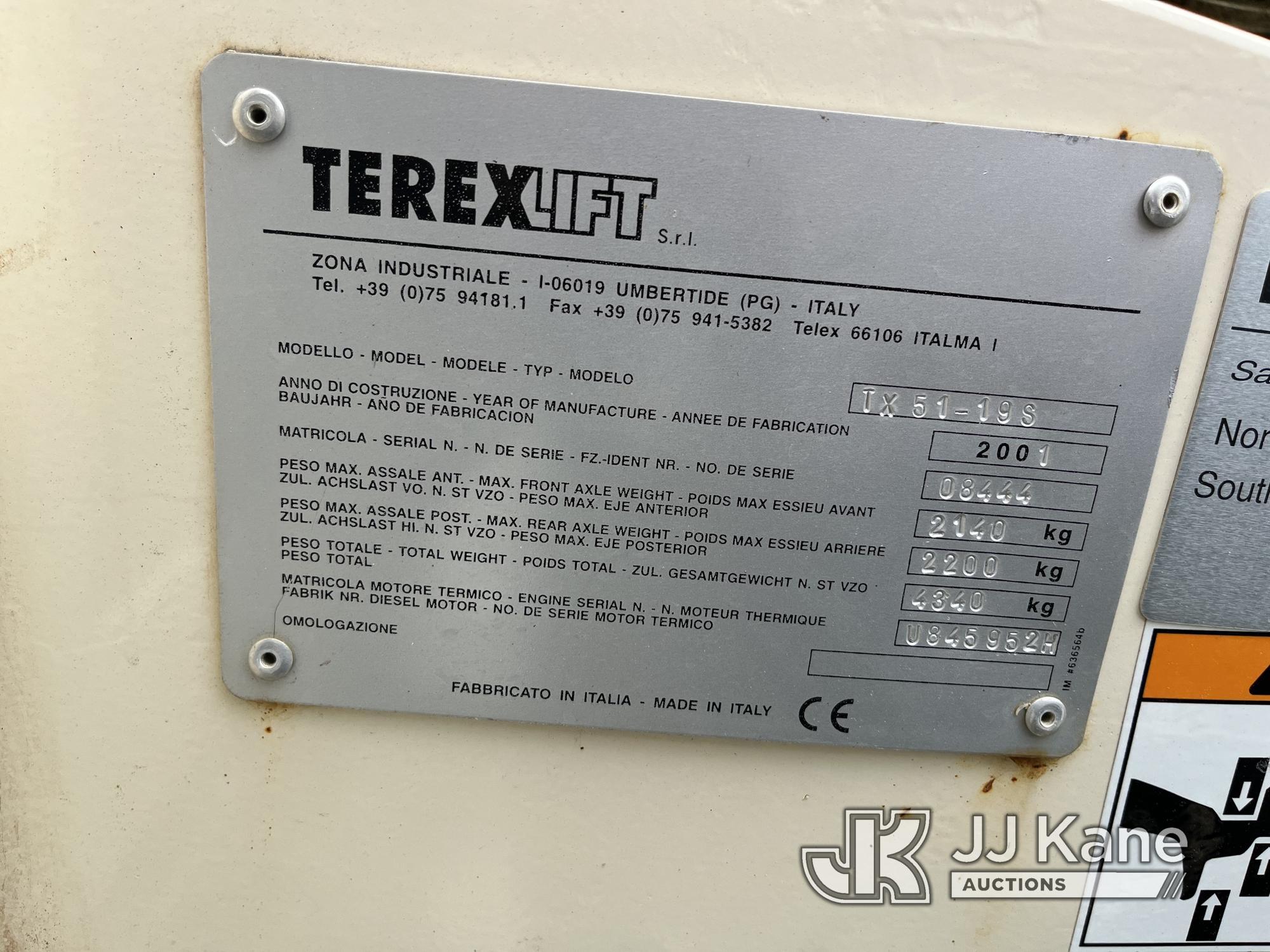 (Chester, VA) 2001 Terex TX51-19 4x4x4 Rough Terrain Telescopic Forklift Runs & Operates) (Bad Load
