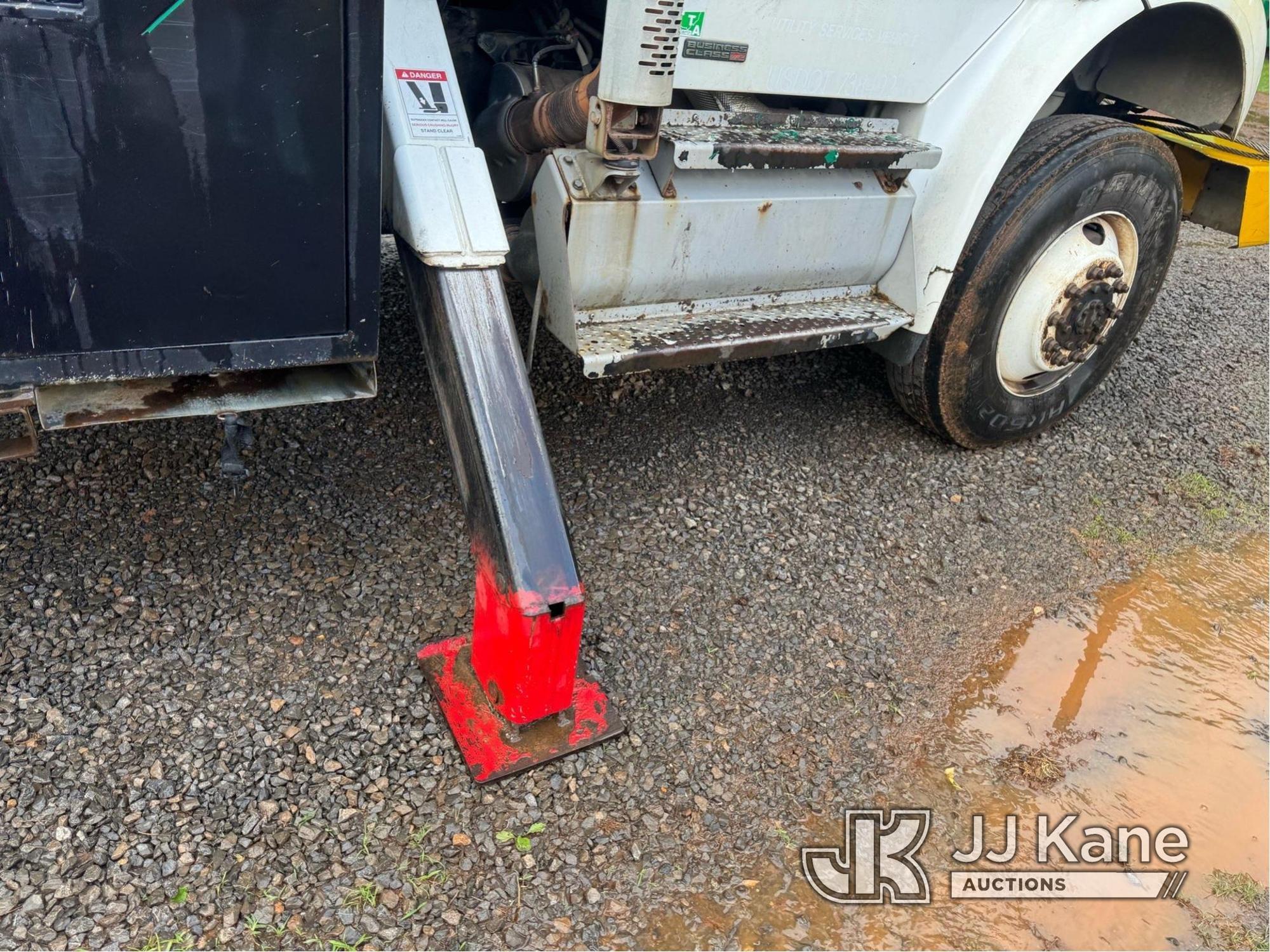 (Kodak, TN) HiRanger XT60, Over-Center Bucket Truck mounted behind cab on 2011 Freightliner M2 106 C