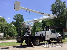 (Graysville, AL) Terex XT60RM, Over-Center Bucket Truck rear mounted on 2015 Ford F750 Flatbed Truck