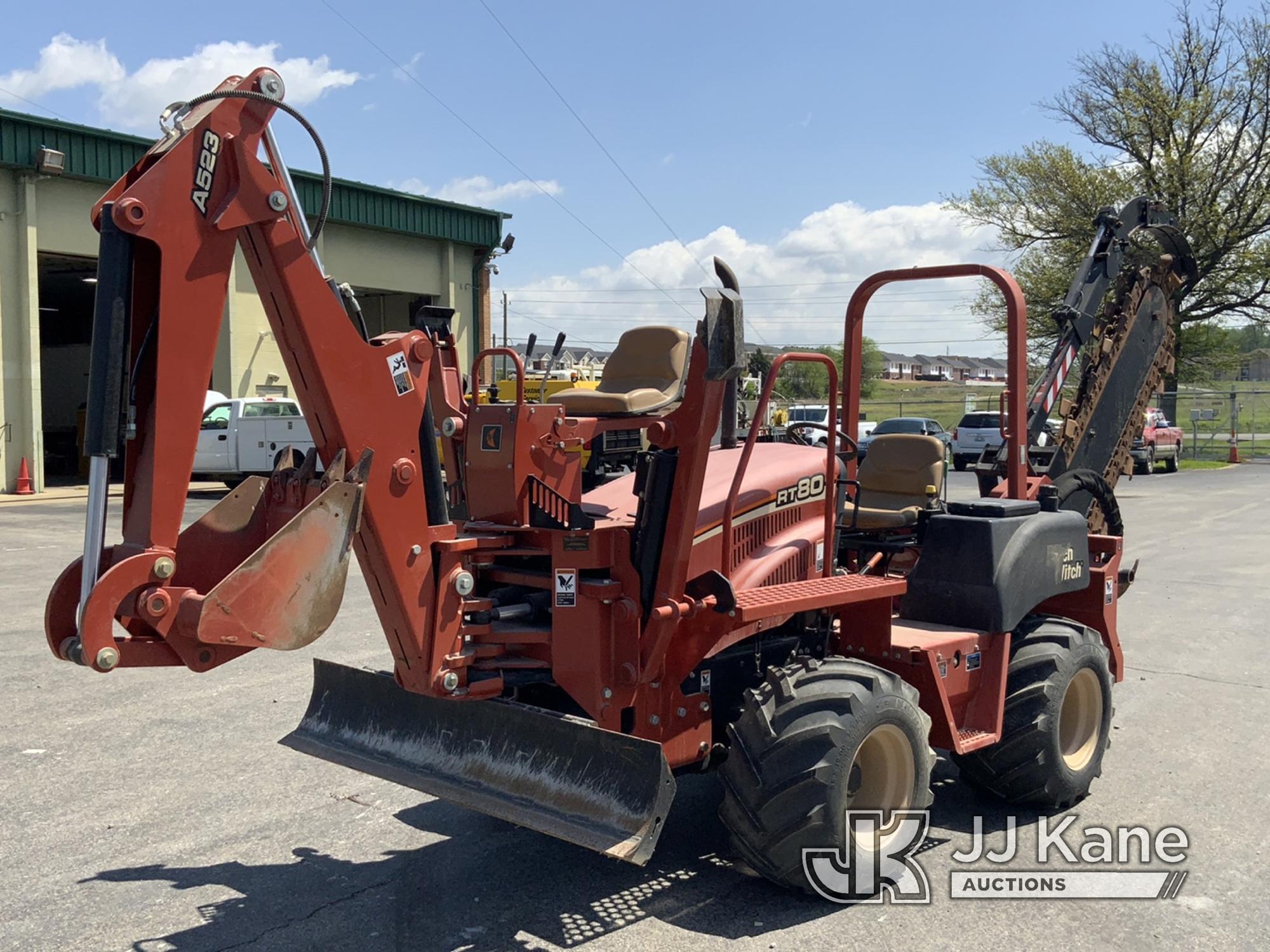 (Owensboro, KY) 2011 Ditch Witch RT80 Rubber Tired Trencher Runs & Operates) (Bad Throttle Pedal) (E