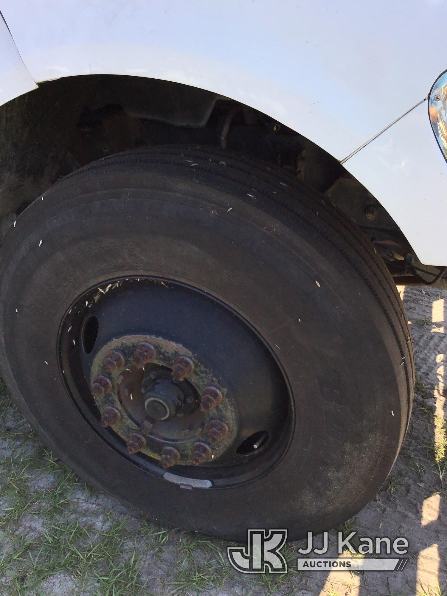 (Ocala, FL) Altec LR756, Over-Center Bucket Truck mounted behind cab on 2013 Ford F750 Chipper Dump