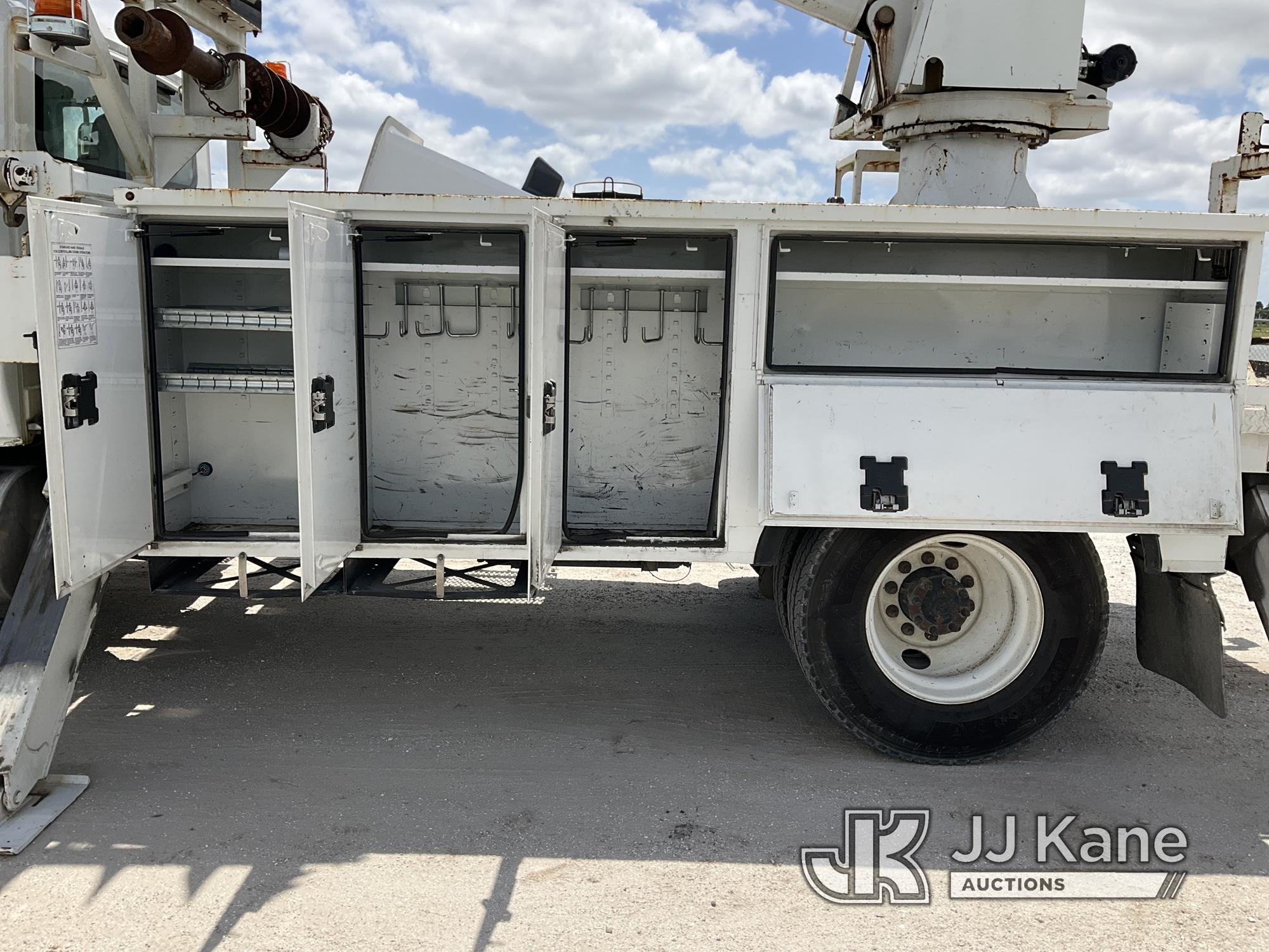 (Westlake, FL) Altec DM47B-TR, Digger Derrick rear mounted on 2017 International 4300 Utility Truck