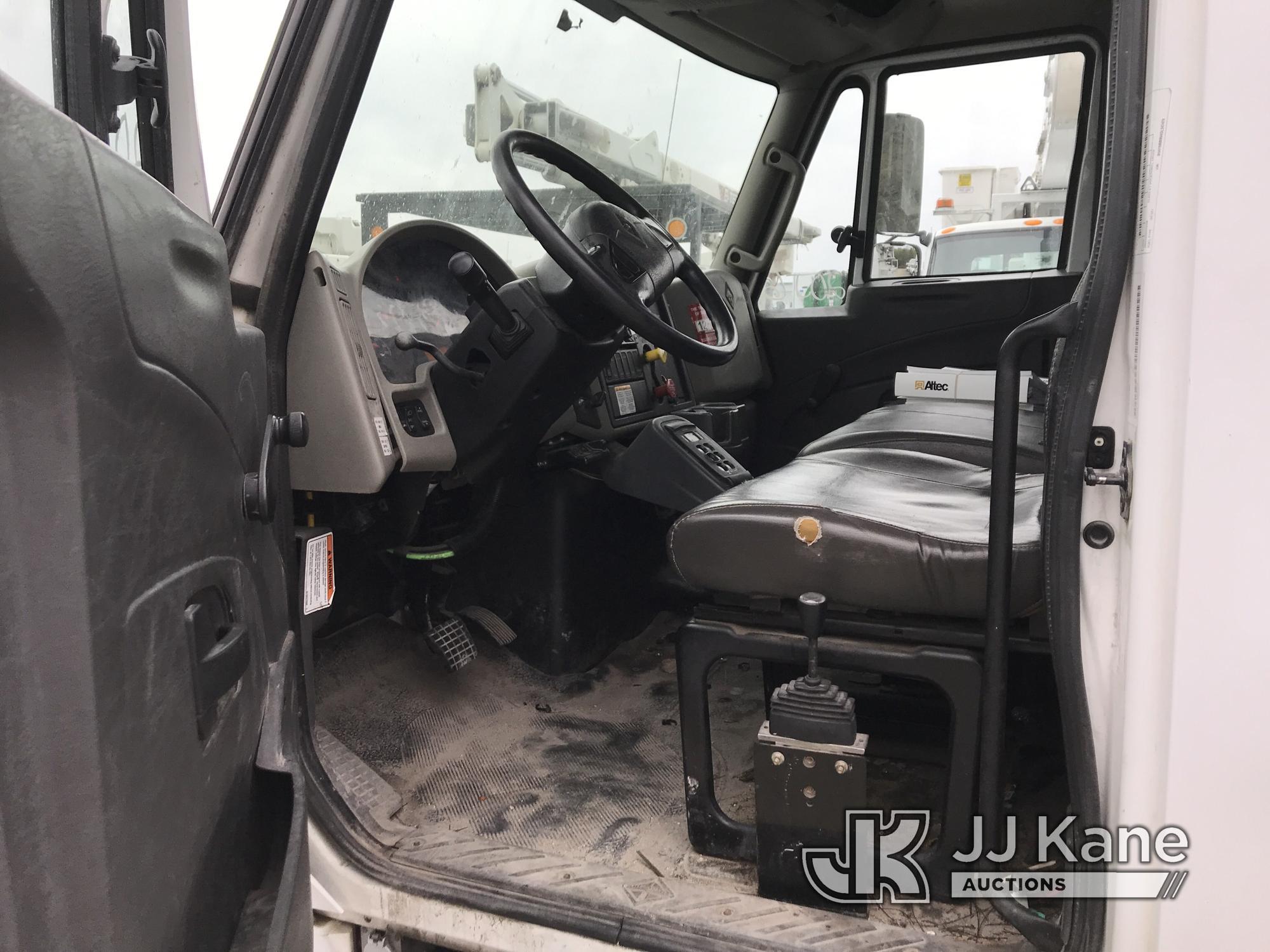 (Mount Airy, NC) Altec DC47-TR, Digger Derrick rear mounted on 2016 International 4300 Utility Truck