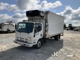 (Villa Rica, GA) 2015 Isuzu NQR Refrigerated Van Body Truck Runs & Moves) ( Check Engine Light On, C