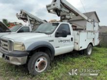 Altec AT235-P, Articulating & Telescopic Non-Insulated Cable Placing Bucket Truck mounted behind cab