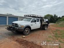 (Kodak, TN) 2011 RAM 4500 4x4 Crew-Cab Flatbed/Service Truck Runs & Moves) (Jump to Start, Check Eng