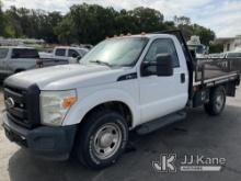 2011 Ford F350 Flatbed Truck Duke Unit) (Runs & Moves) (Air Conditioning Does Not Work