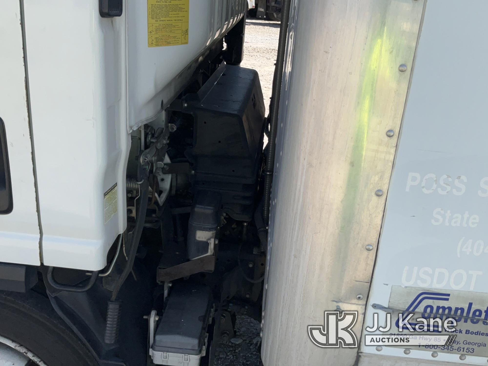 (Villa Rica, GA) 2015 Isuzu NQR Refrigerated Van Body Truck Runs & Moves) (Jump To Start, Check Engi