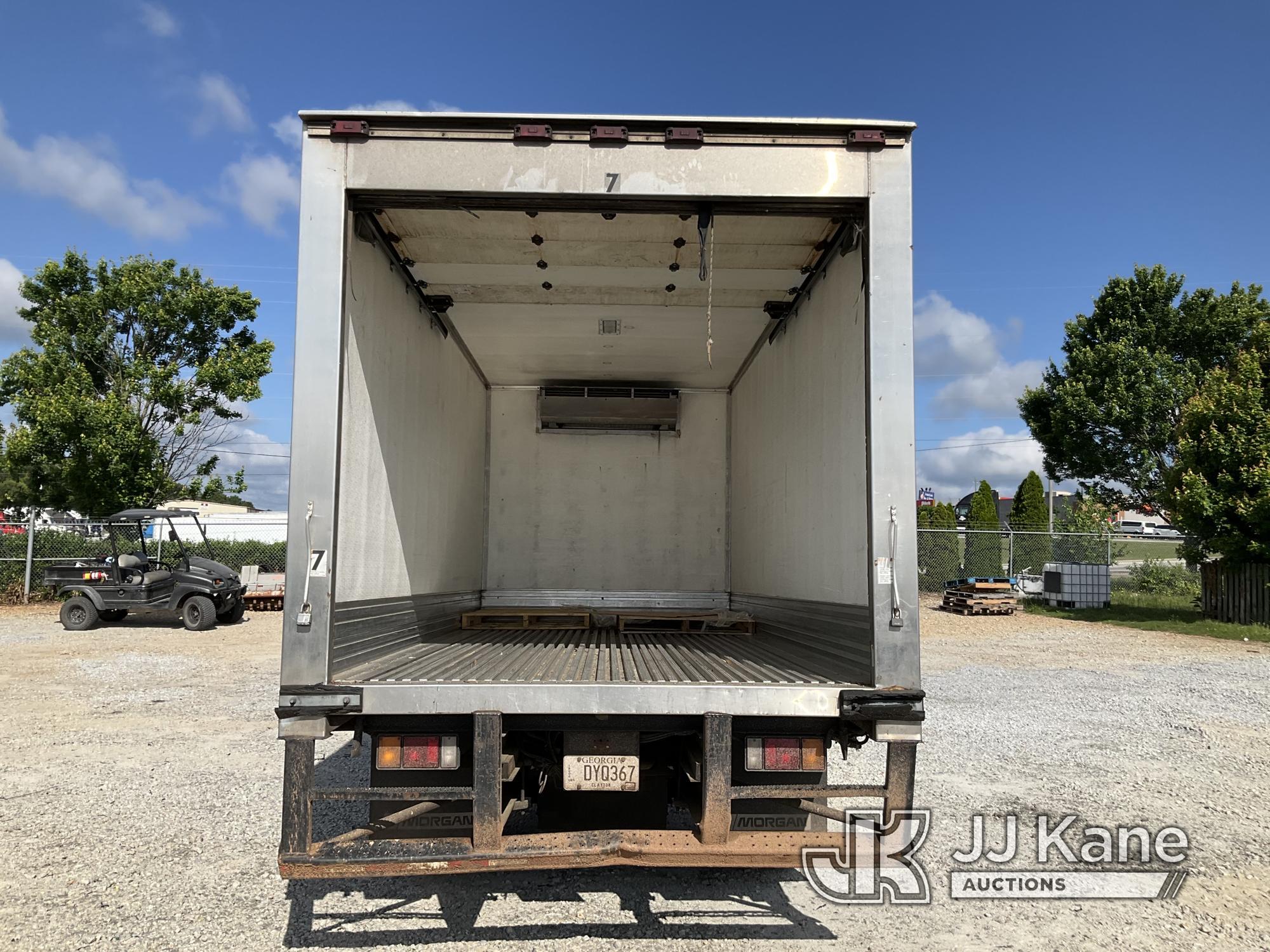 (Villa Rica, GA) 2015 Isuzu NQR Refrigerated Van Body Truck Runs & Moves) ( Check Engine Light On, C