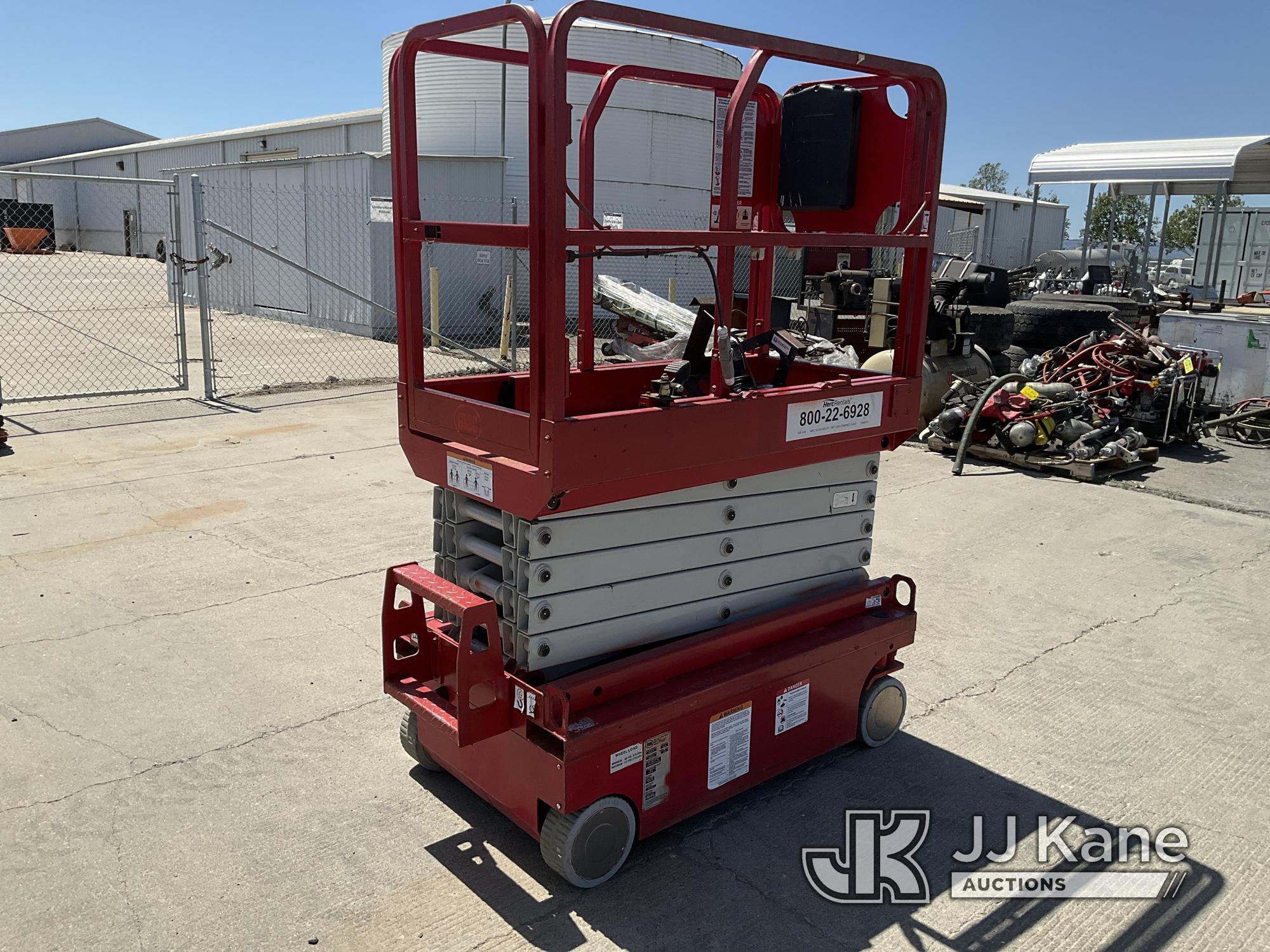 (Dixon, CA) 2018 MEC Micro 19 Scissor lift, MEC Ariel Work Platform Model Micro19 Turns on But Does