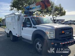 (Dixon, CA) Altec AT37G, Articulating & Telescopic Bucket Truck mounted behind cab on 2013 Ford F550