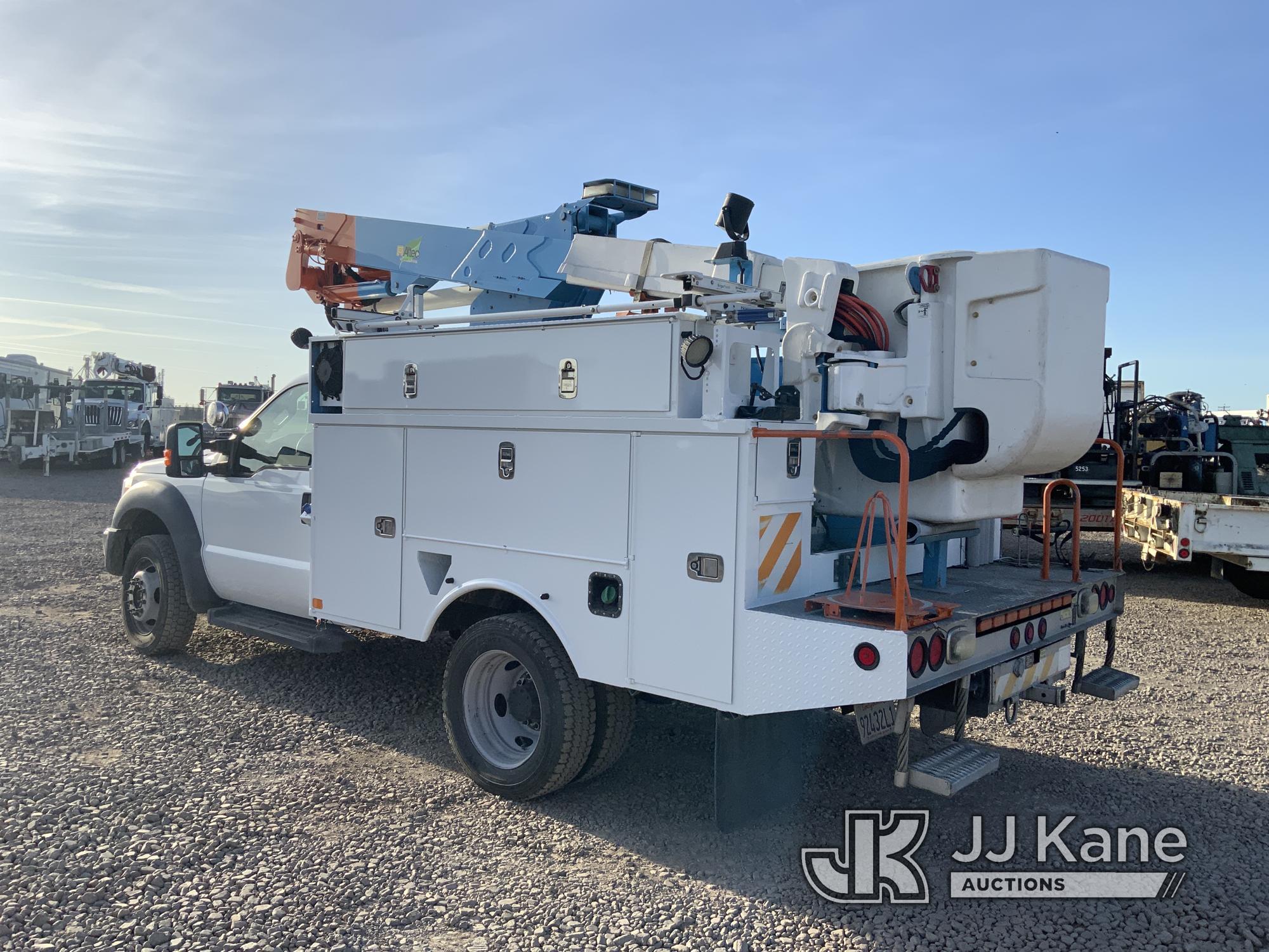 (Dixon, CA) Altec AT37G, Articulating & Telescopic Bucket Truck mounted behind cab on 2013 Ford F550