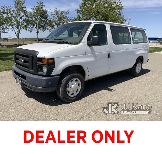 (Dixon, CA) 2012 Ford E150 XLT Passenger Van Runs & Moves) (Air Bag Light On