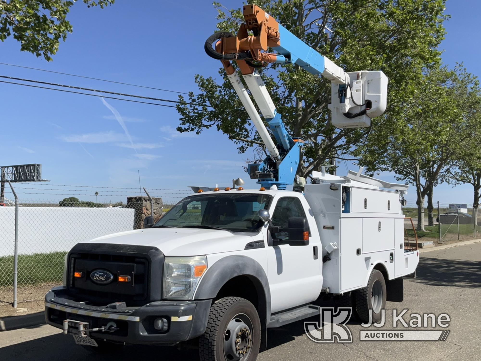 (Dixon, CA) Altec AT37G, Articulating & Telescopic Bucket Truck mounted behind cab on 2011 Ford F550