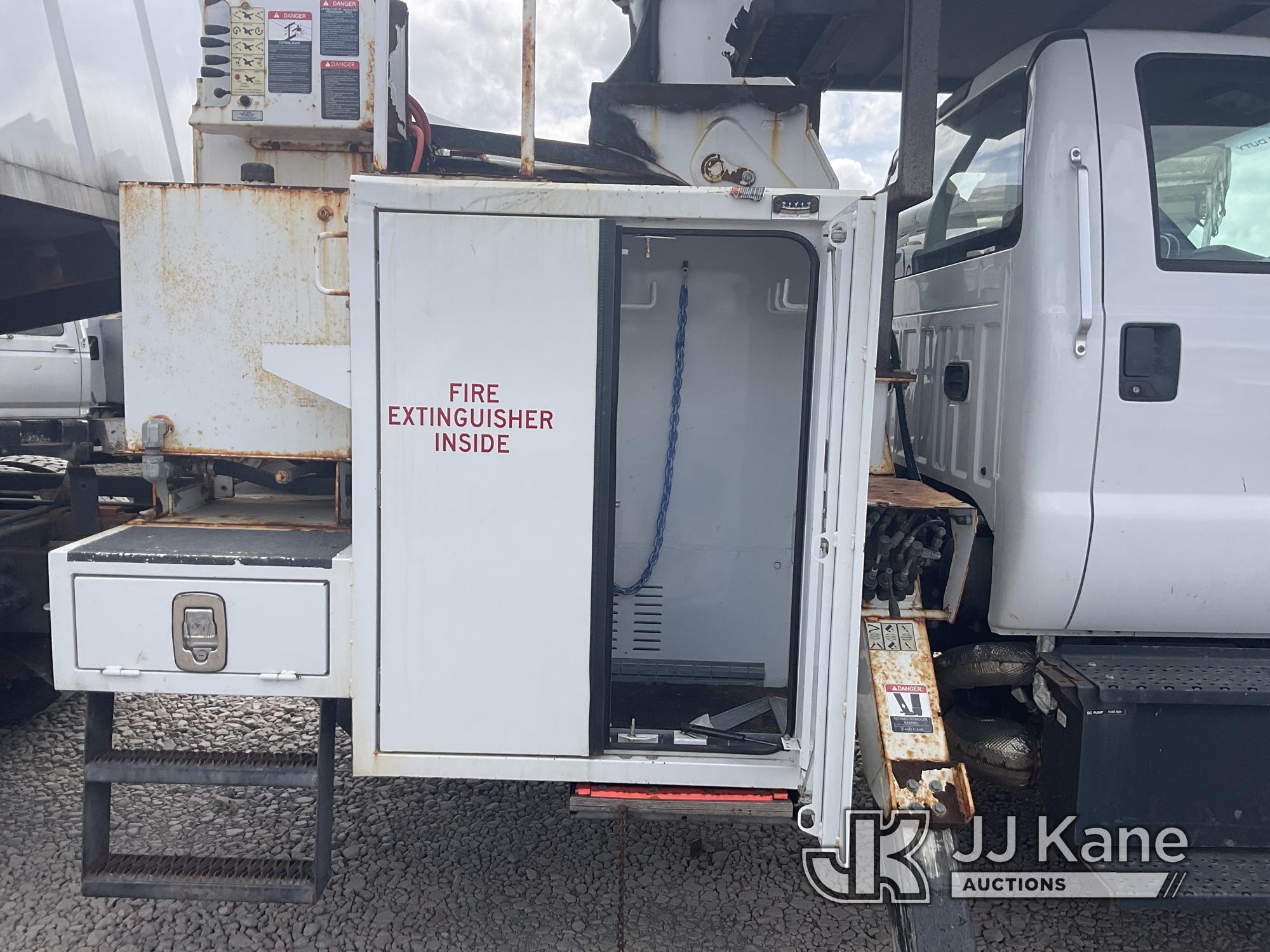 (Dixon, CA) Altec LR7-60E70, Over-Center Elevator Bucket Truck mounted behind cab on 2017 Ford F750