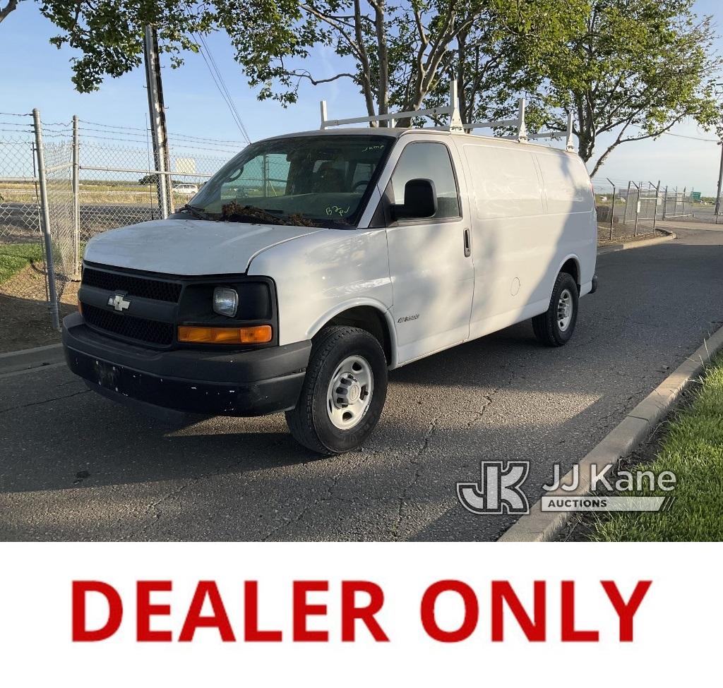 (Dixon, CA) 2005 Chevrolet Express G3500 Cargo Van Runs & Moves, Does Not Stay Running