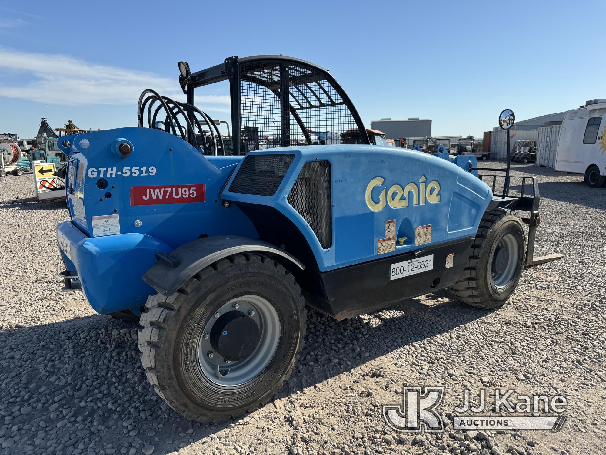 (Dixon, CA) 2016 Genie GTH-5519 Rough Terrain Hydraulic Telescopic Forklift Runs & Operates