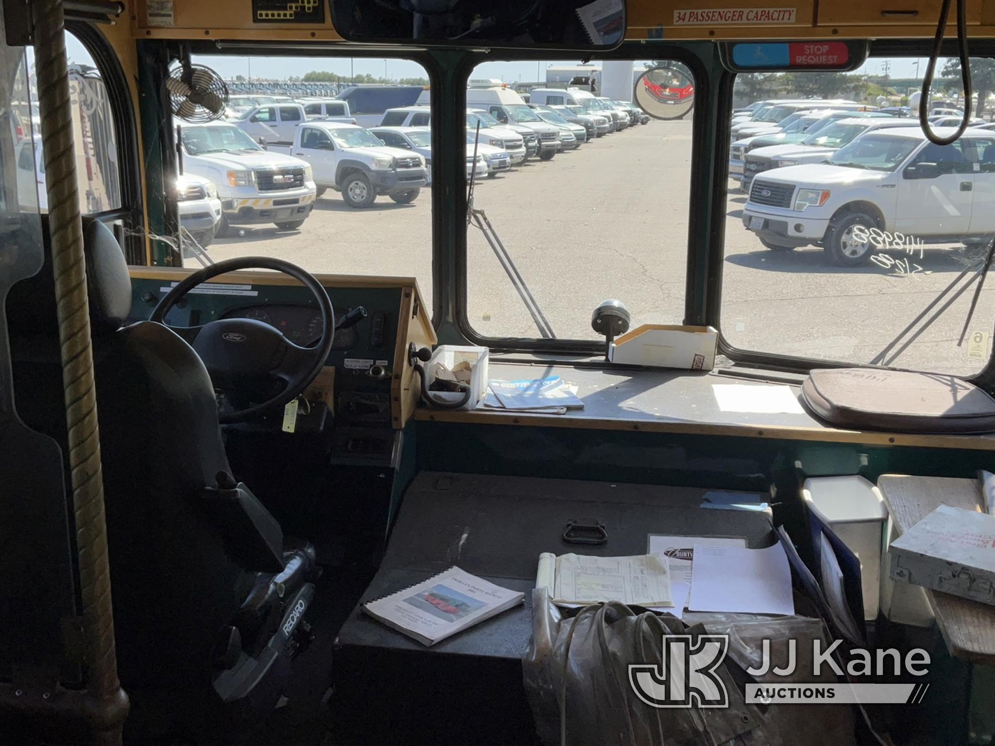 (Dixon, CA) 2012 Ford Stripped Chassis Motorhome Bus Runs & Moves, Monitors Did Not Pass Smog
