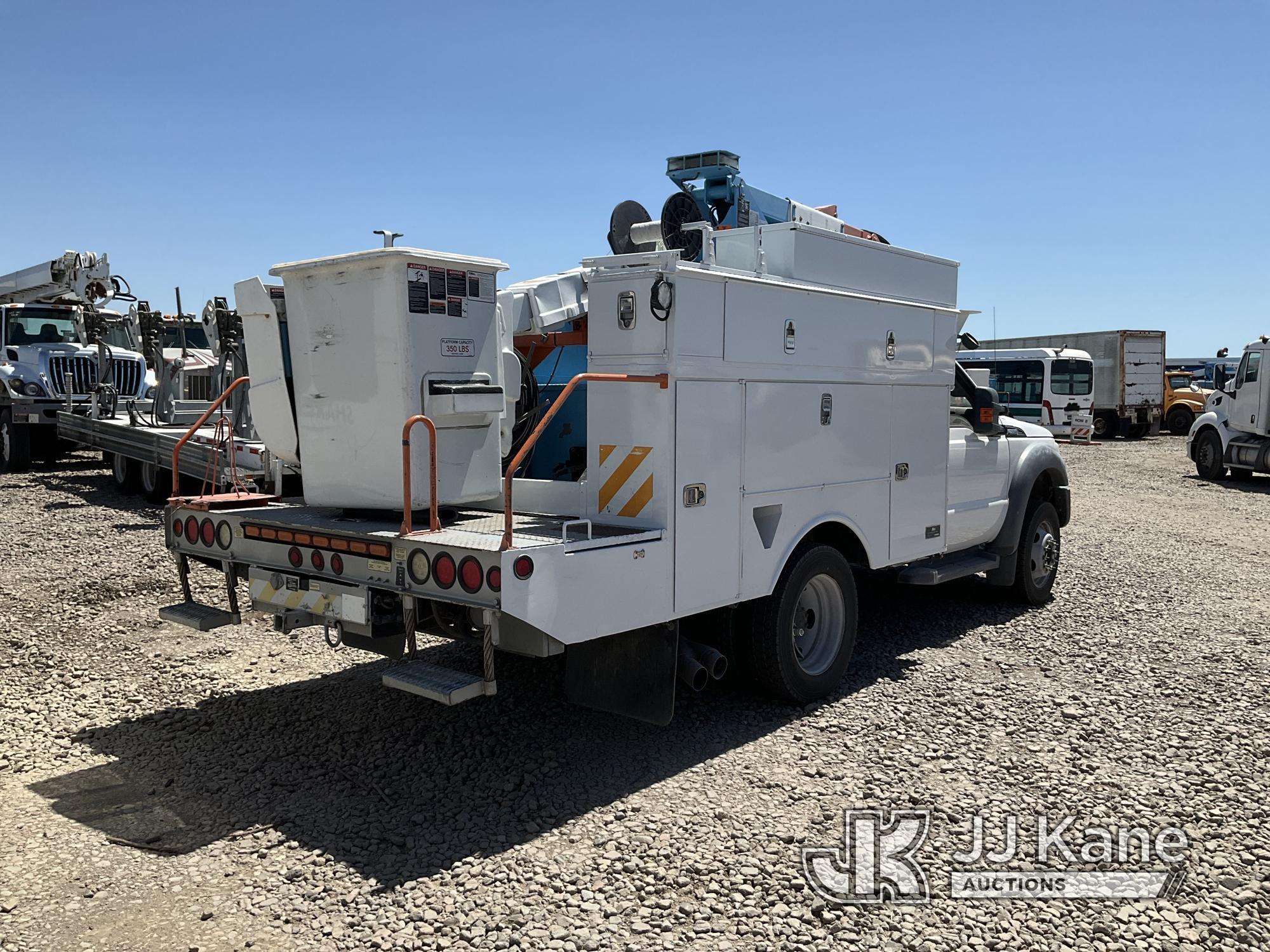 (Dixon, CA) Altec AT37-G, Articulating & Telescopic Bucket Truck mounted behind cab on 2011 Ford F55