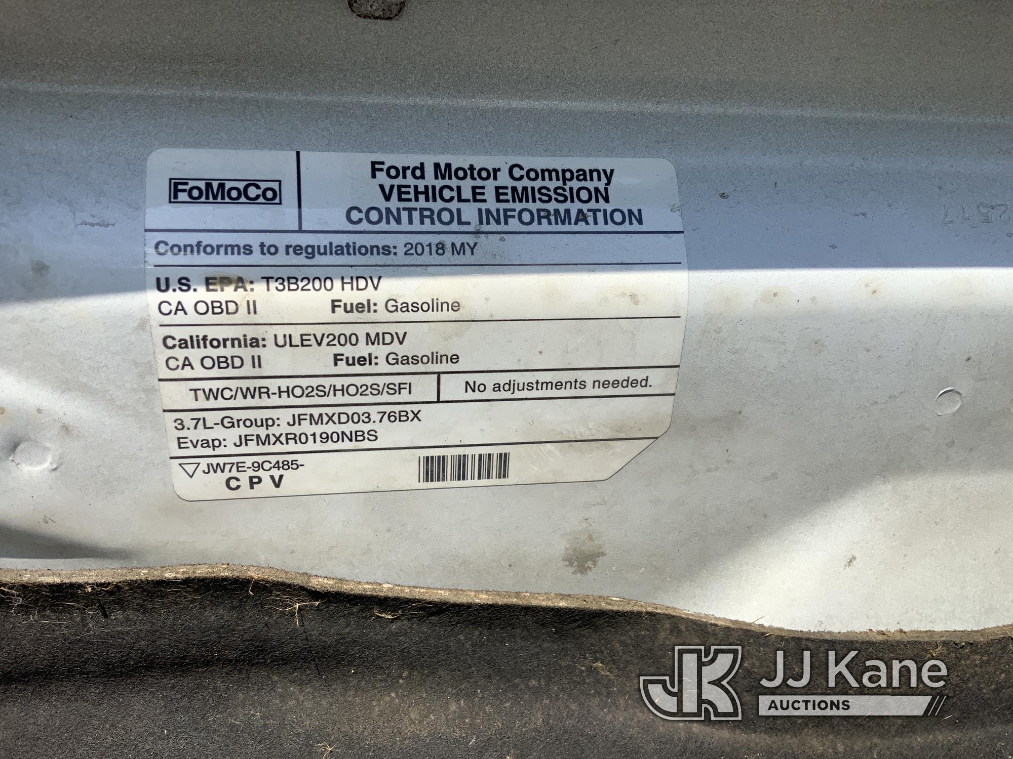 (Dixon, CA) 2018 Ford Transit-250 Cargo Van Runs & Moves) (Damage to Drivers Rear, Broken Taillight