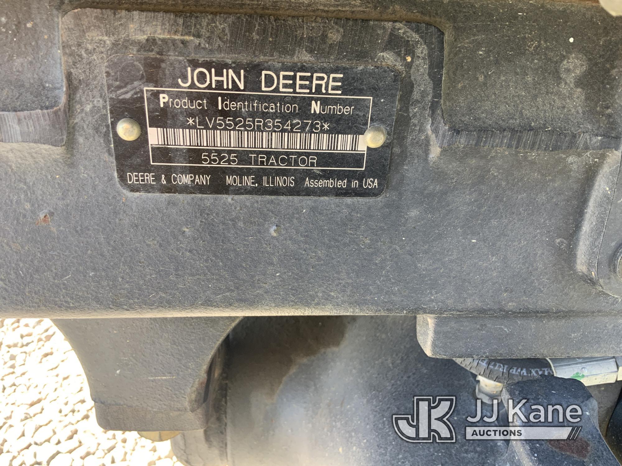 (Dixon, CA) 2005 John Deere 5525 Utility Tractor Runs & Moves, No PTO Shaft, Flail Mower Condition U