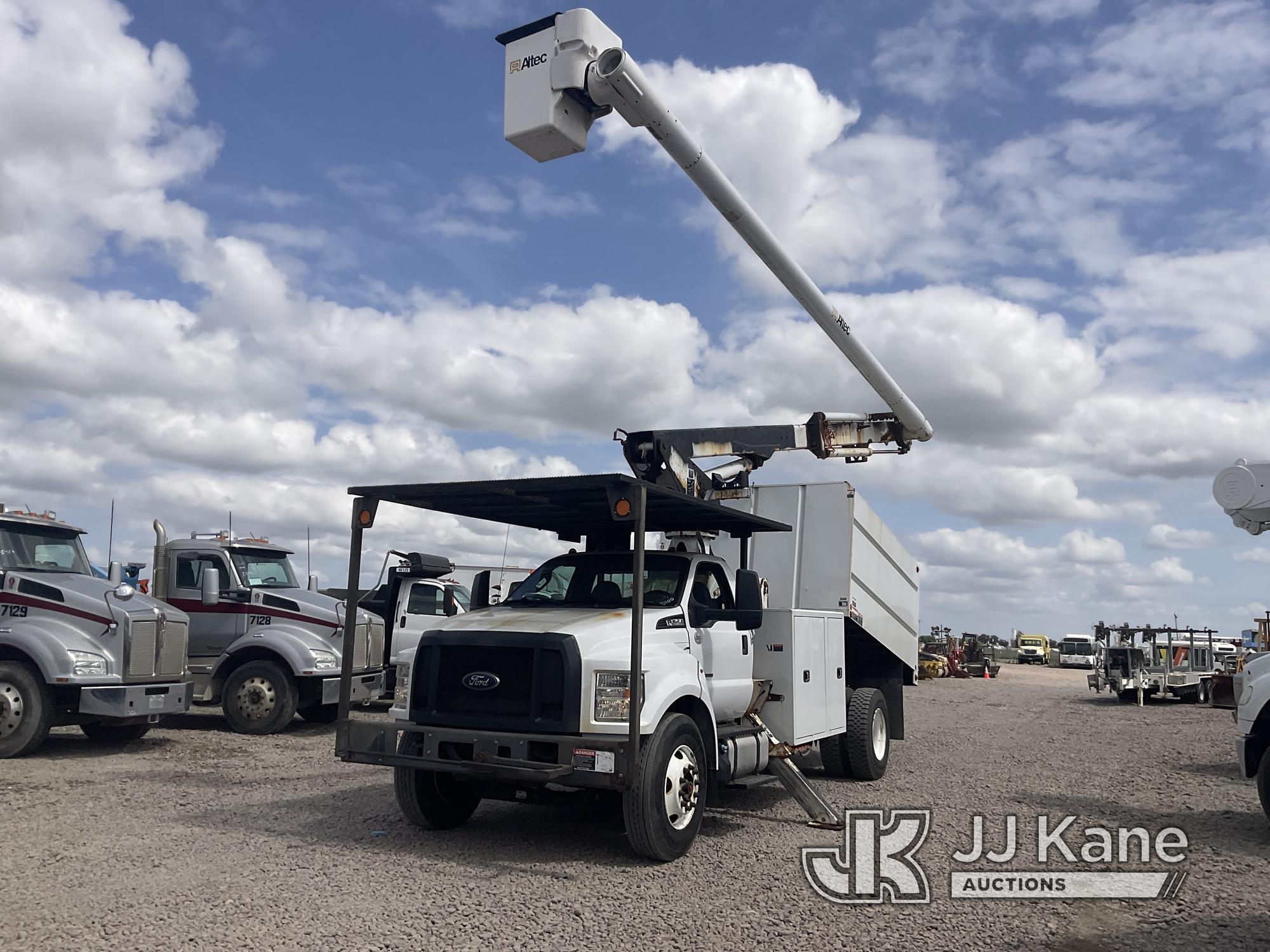 (Dixon, CA) Altec LR7-60E70, Over-Center Elevator Bucket Truck mounted behind cab on 2017 Ford F750