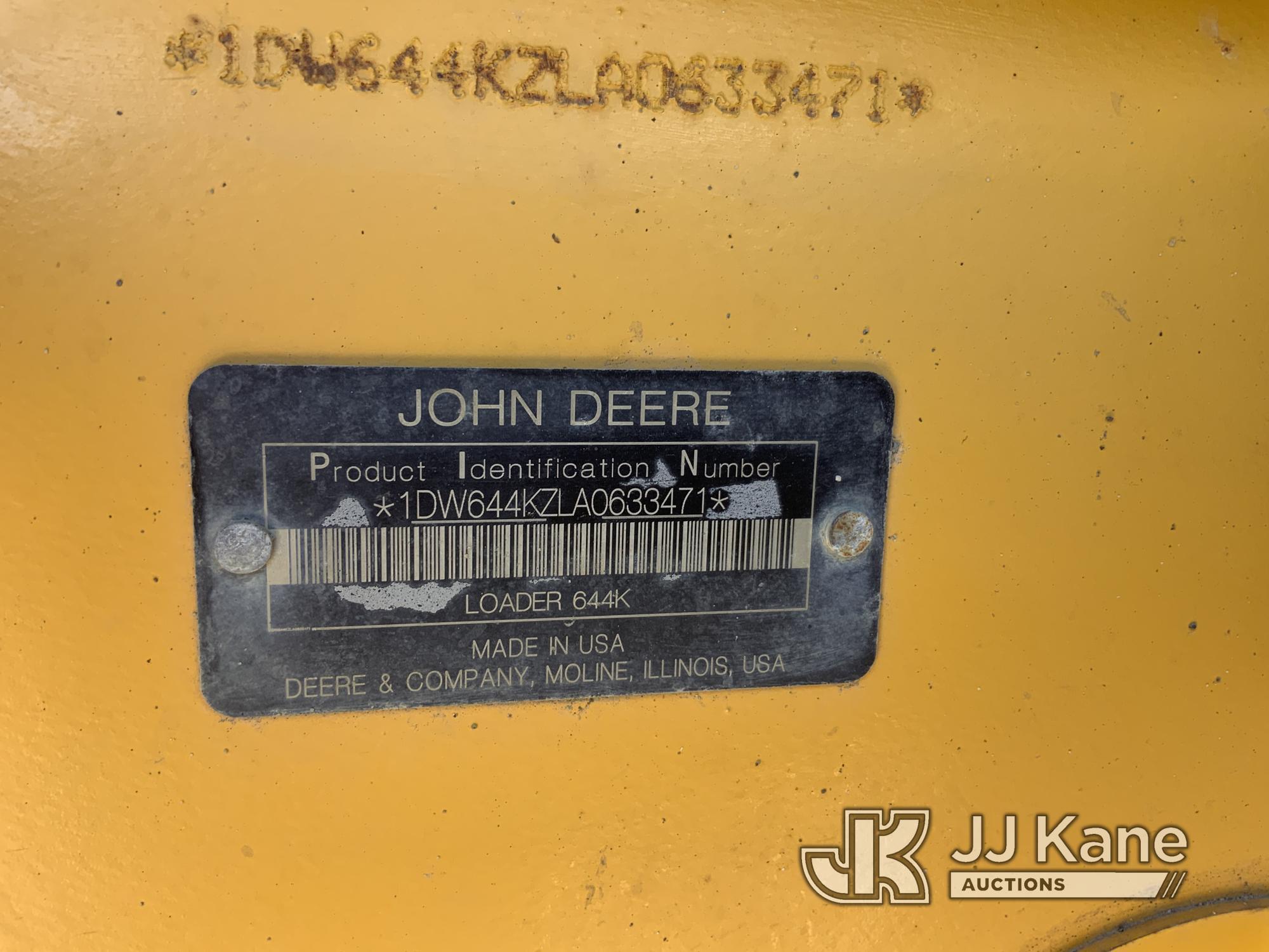 (Dixon, CA) 2011 John Deere 644K Articulating Wheel Loader Runs & Operates