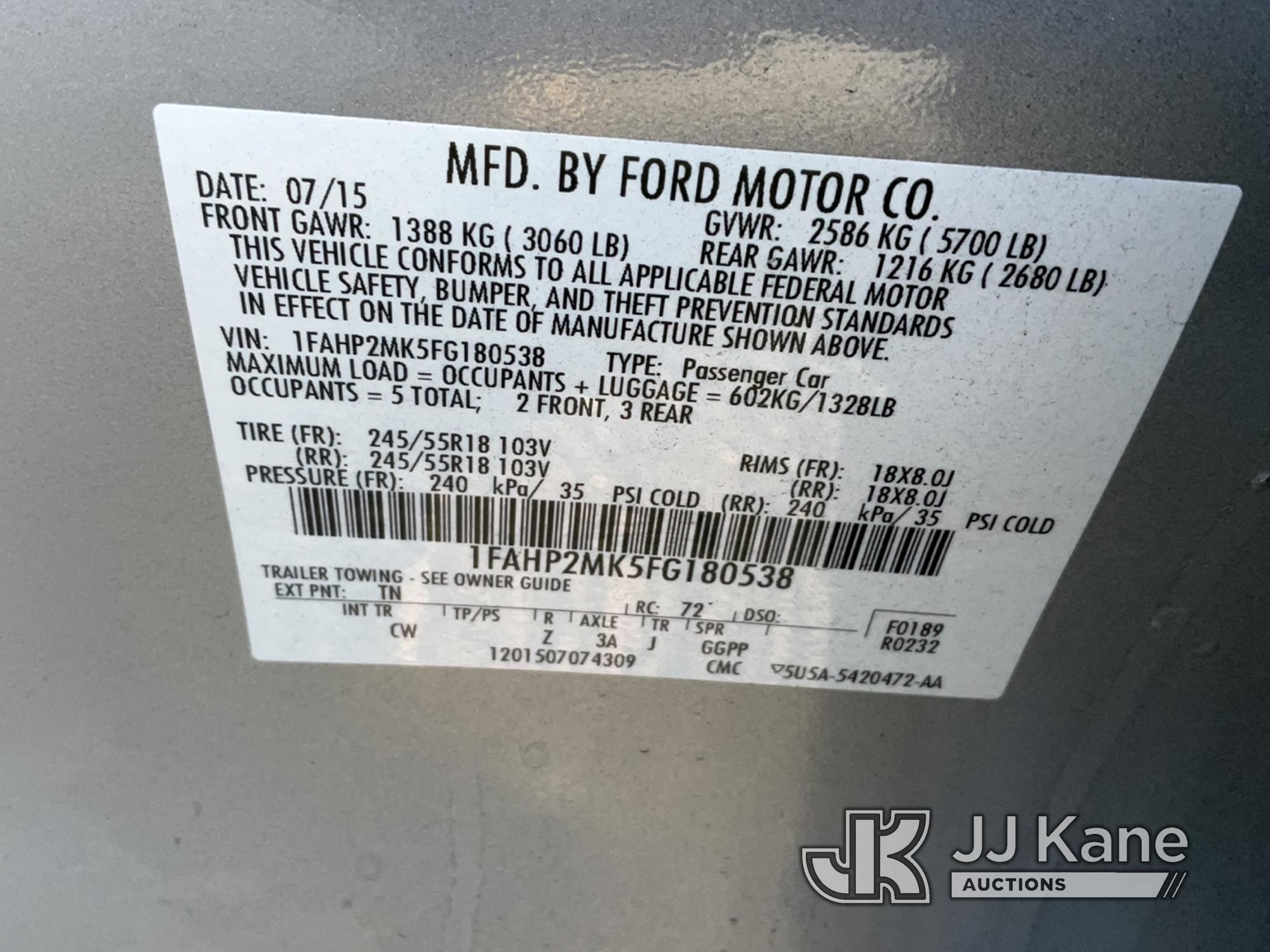 (Dixon, CA) 2015 Ford Taurus AWD 4-Door Sedan Runs & Moves