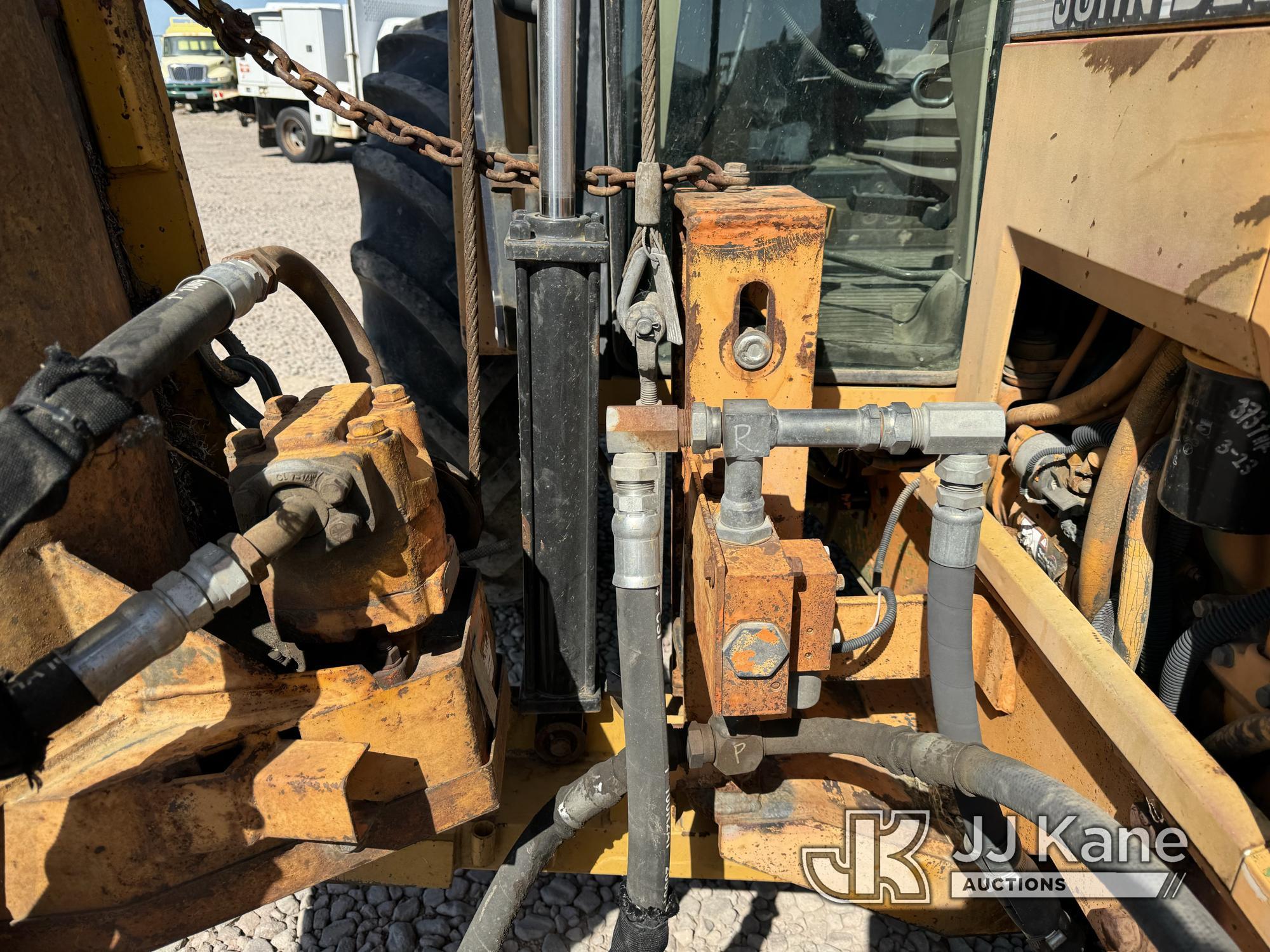 (Dixon, CA) John Deere 6410 Rubber Tired Tractor Runs & Moves, Flail Mower Attachment Operates, Cann