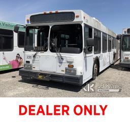 (Dixon, CA) 2002 New Flyer D60LF Bus Not Running, Conditions Unknown