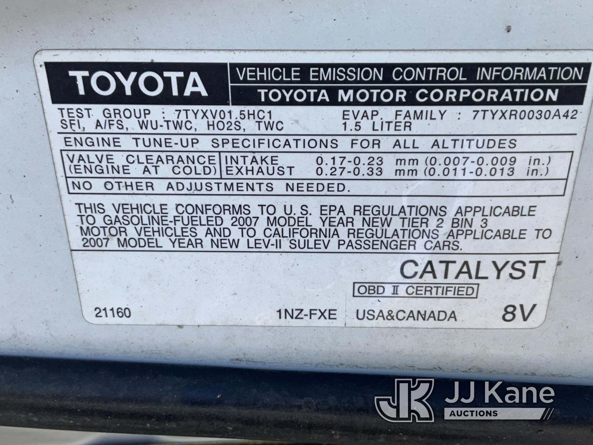 (Dixon, CA) 2007 Toyota Prius Hybrid 4-Door Hybrid Sedan Runs & Moves