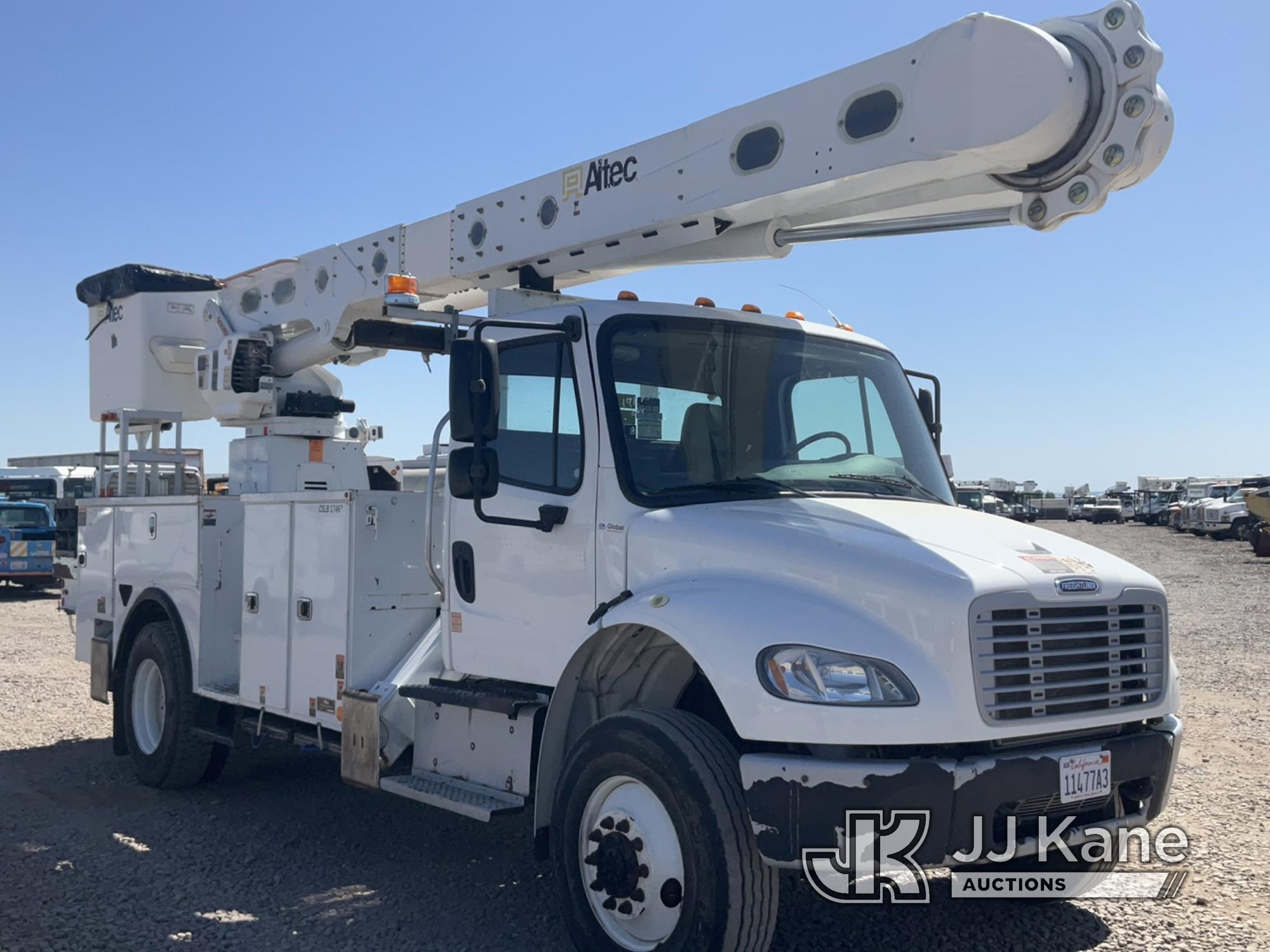 (Dixon, CA) Altec AM55, Digger Derrick rear mounted on 2015 Freightliner M2 106 4x4 Utility Truck Ru