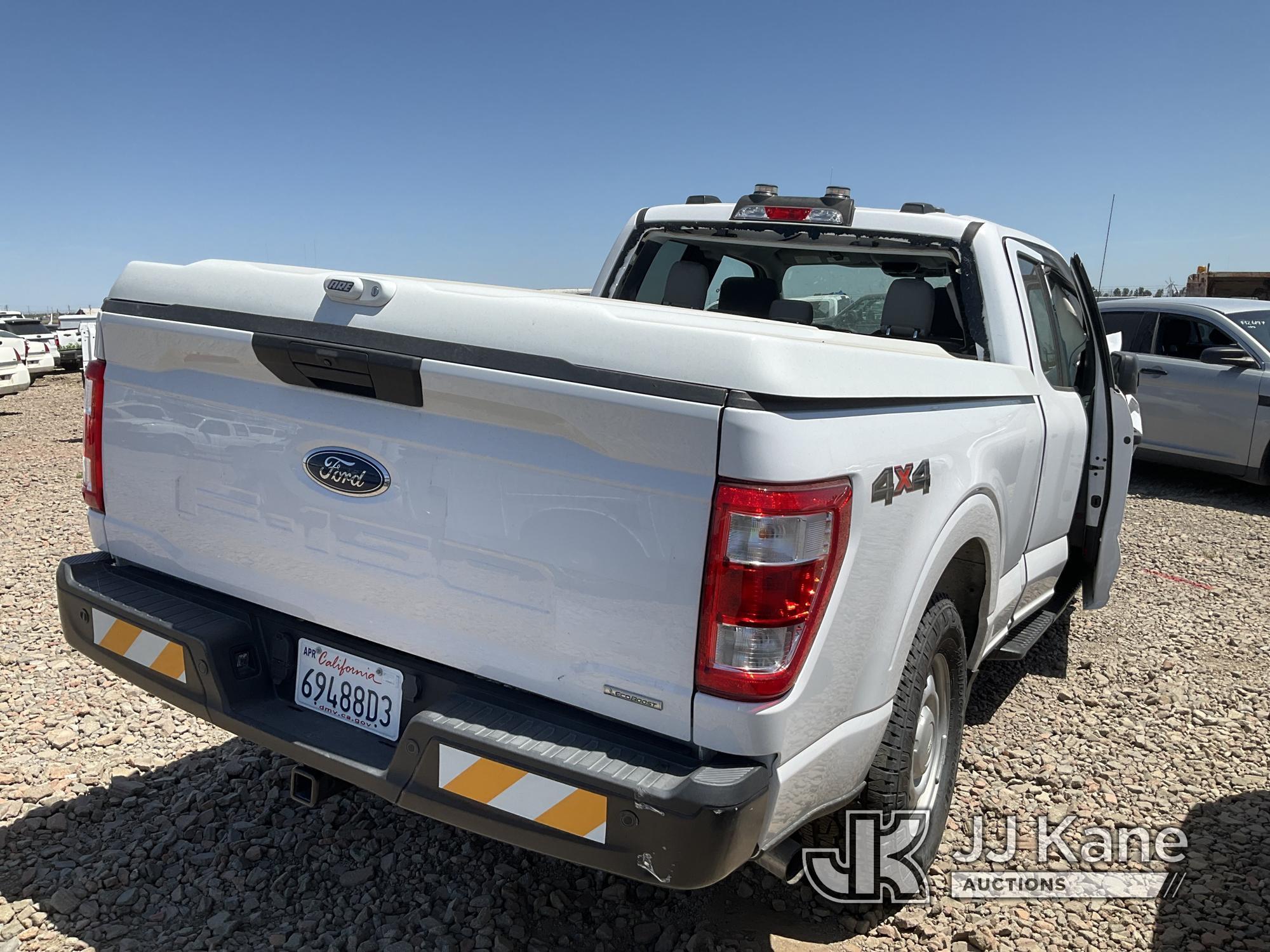 (Dixon, CA) 2021 Ford F150 4x4 Extended-Cab Pickup Truck Not Running. Wrecked. Airbags Deployed.