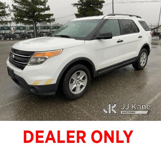 (Dixon, CA) 2014 Ford Explorer 4x4 Sport Utility Vehicle Runs & Moves, Recall Incomplete With Remedy