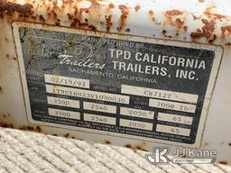 (Dixon, CA) 1997 TPD Trailers CR712T Cargo Trailer Road Worthy, Rust Damage
