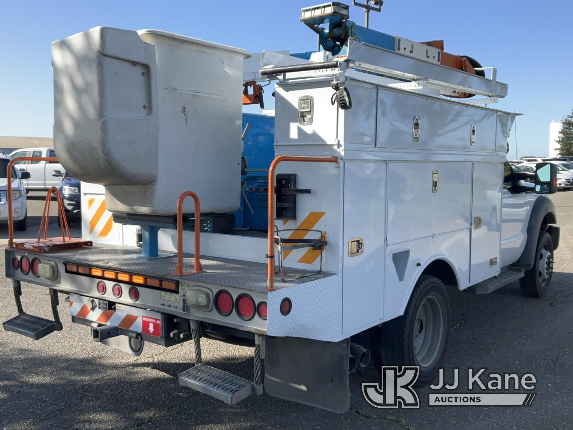 (Dixon, CA) Altec AT37G, Articulating & Telescopic Bucket Truck mounted behind cab on 2013 Ford F550