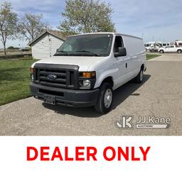 (Dixon, CA) 2009 Ford E150 Cargo Van Runs & Moves, Passenger Mirror Broken, Loose Shift Lever