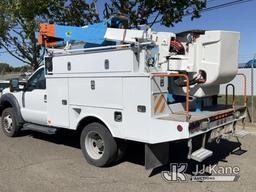 (Dixon, CA) Altec AT37G, Bucket Truck mounted behind cab on 2013 Ford F550 4x4 Service Truck Runs, M