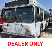 (Dixon, CA) 2002 New Flyer D60LF Bus Not Running, Conditions Unknown