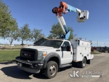 (Dixon, CA) Altec AT37-G, Articulating & Telescopic Bucket Truck mounted behind cab on 2011 Ford F55