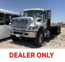 2019 International 7400 Flatbed Truck, Deck Measurements: Length 24ft, Width 8ft Not Running, Cranks