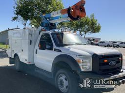 (Dixon, CA) Altec AT37G, Bucket Truck mounted behind cab on 2013 Ford F550 4x4 Service Truck Runs, M