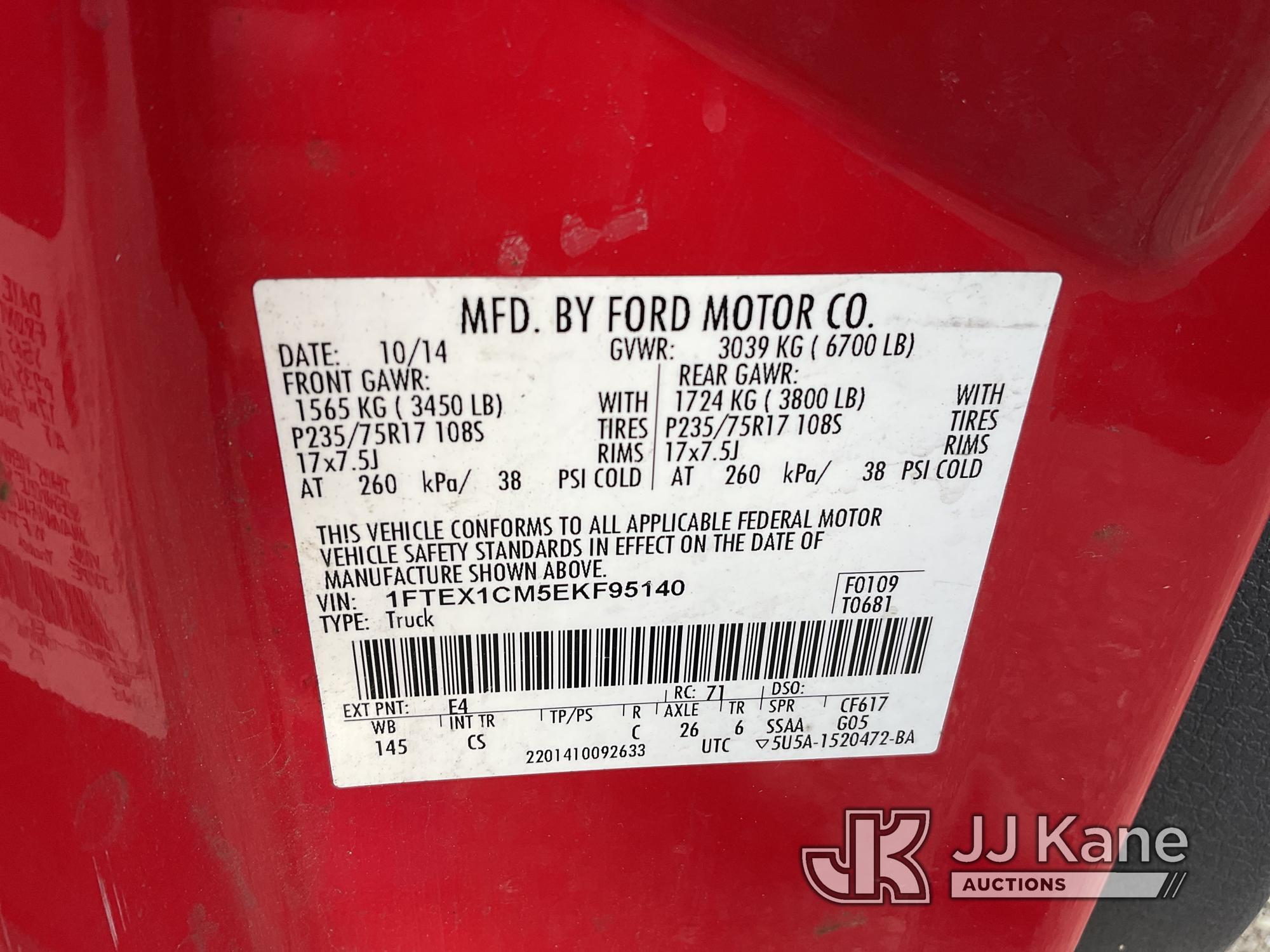 (Dixon, CA) 2014 Ford F150 Extended-Cab Pickup Truck, Lot D5289 Runs & Moves, Passenger Side Damaged